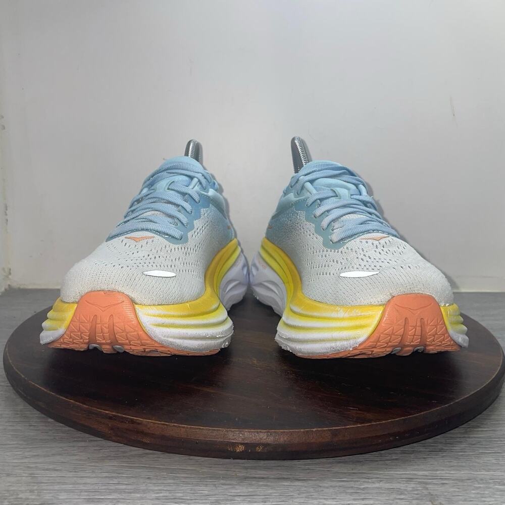 Hoka One One Bondi 8 Womens 6.5 B Shoes Blue Running Sneakers 1127952 SSCA - Picture 4 of 13